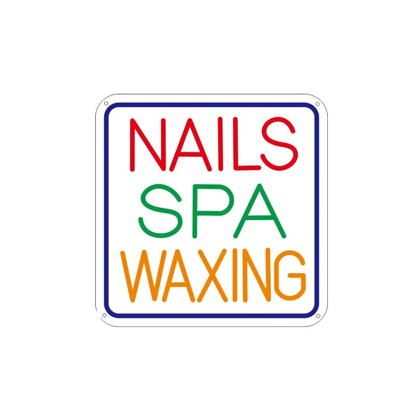 Custom Beauty Salon LED Neon Sign Personalized Mirror Nails