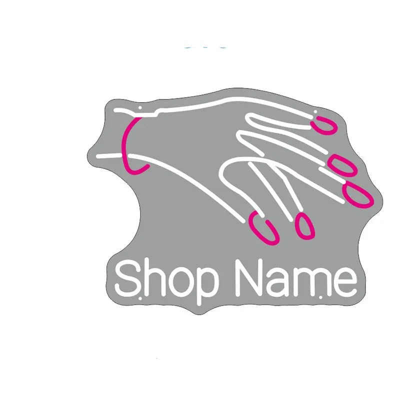 Custom Beauty Salon LED Neon Sign Personalized Mirror Shop Name