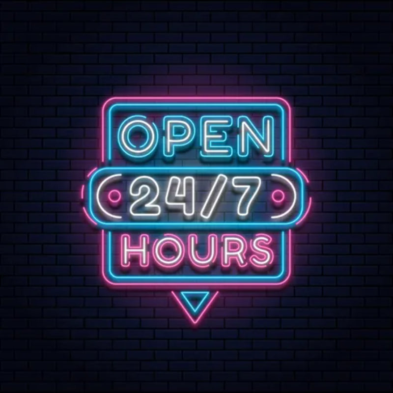 Open Hours Neon Sign  Personalized Mirror S  