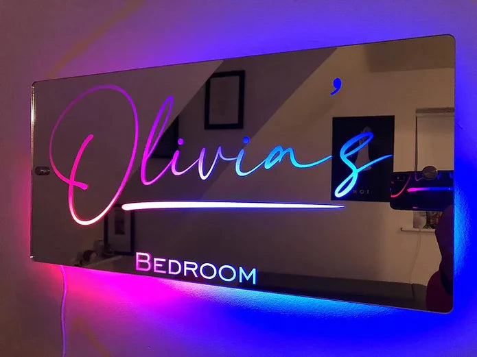 Personalized Light Up Name Mirror  namemirror   