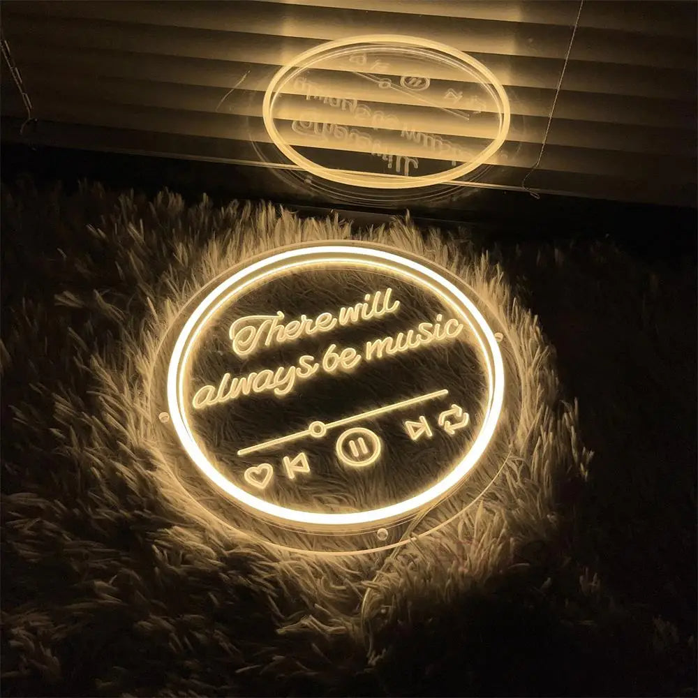 3D Engraving Neon LED Sign  Personalized Mirror   