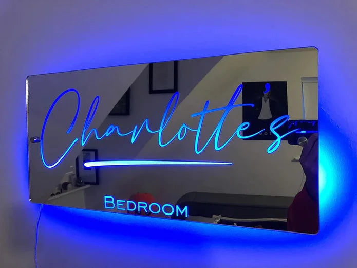 Personalized Light Up Name Mirror  namemirror 510mm x 250 mm  