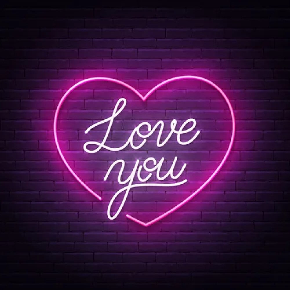 Love You Neon Sign  Personalized Mirror S  