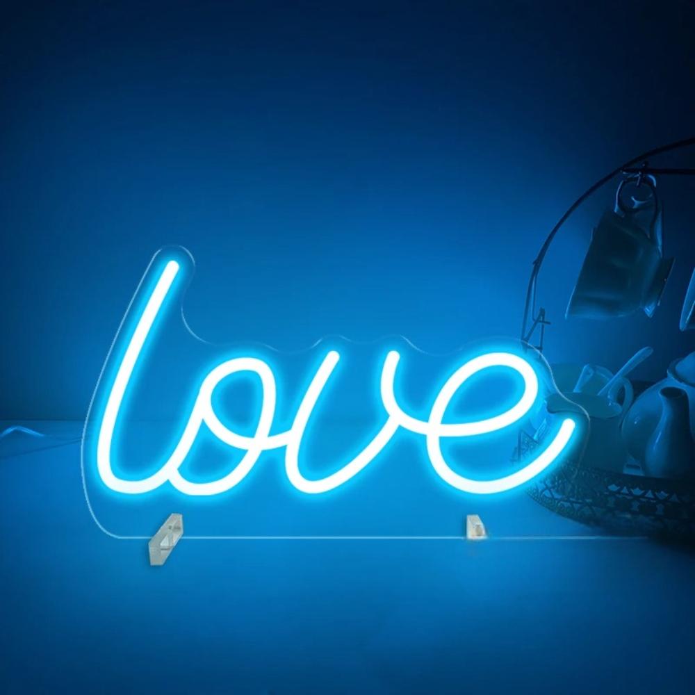 Affectionate Script LED Neon Illumination  Personalized Mirror   