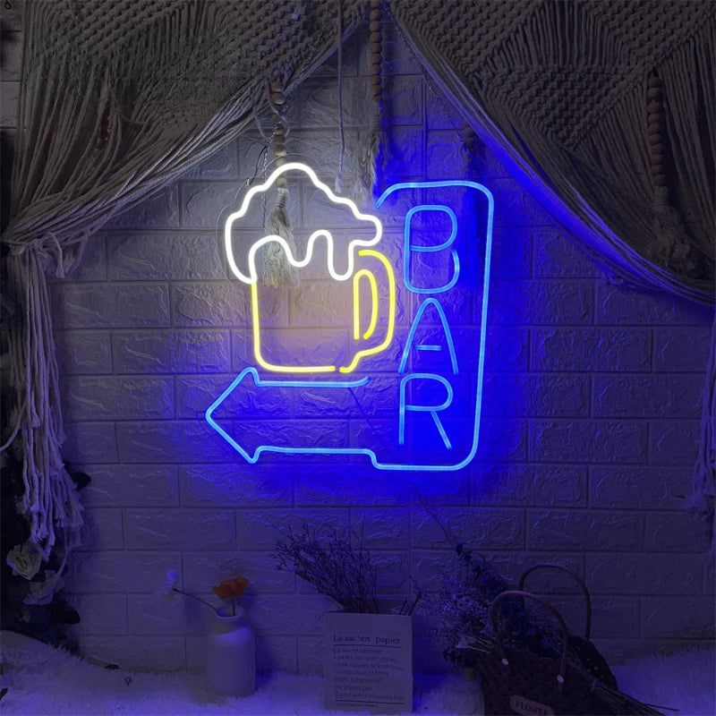 Arrow Sign Neon Led Sign  Personalized Mirror   