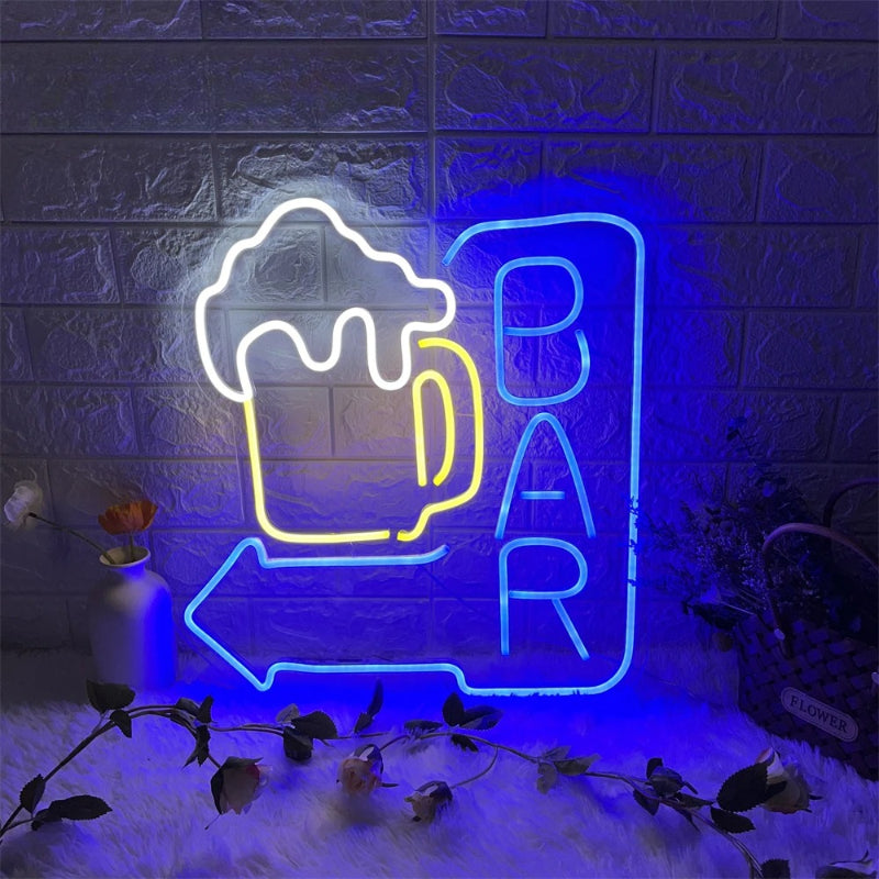 Arrow Sign Neon Led Sign  Personalized Mirror White  