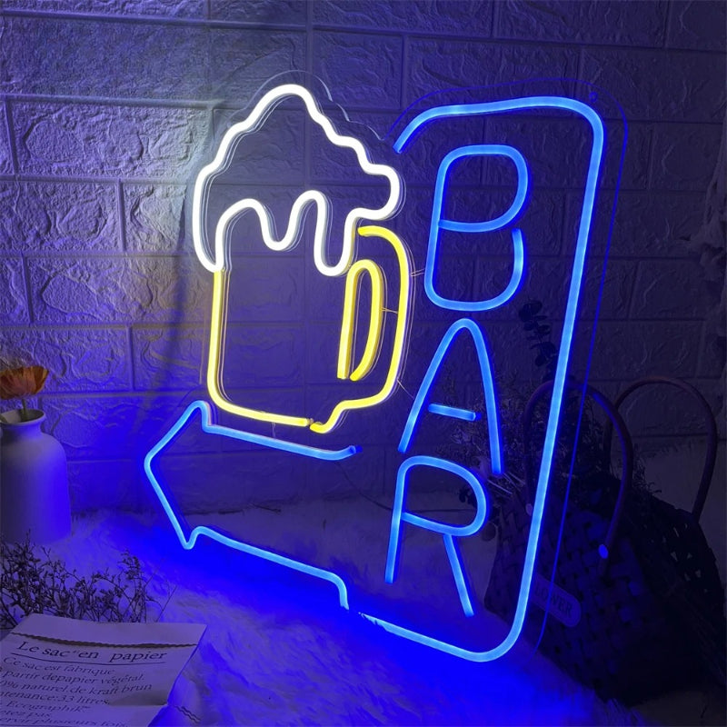 Arrow Sign Neon Led Sign  Personalized Mirror   