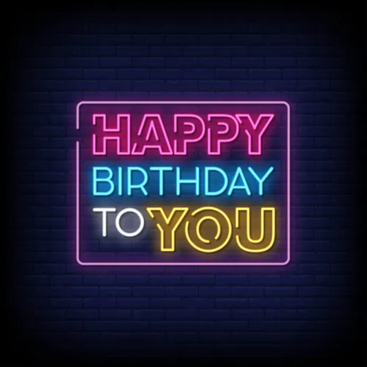 Birthday Wishes Neon Sign  Personalized Mirror S  