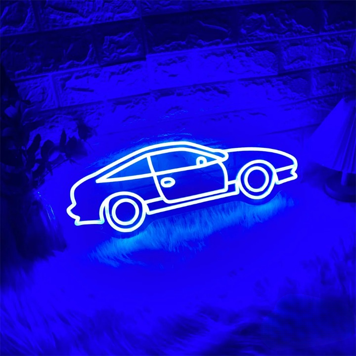 Illuminated Speed The Neon Car Sign Led  Personalized Mirror   