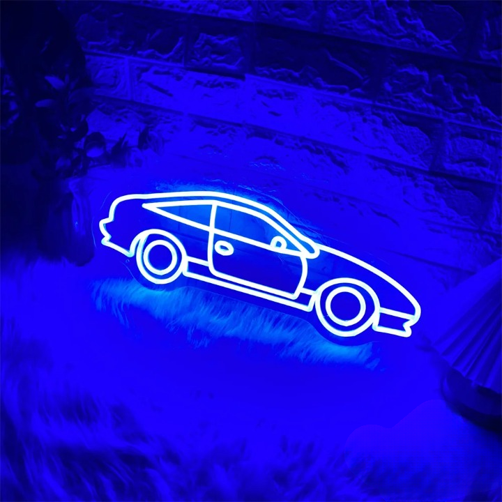 Illuminated Speed The Neon Car Sign Led  Personalized Mirror   