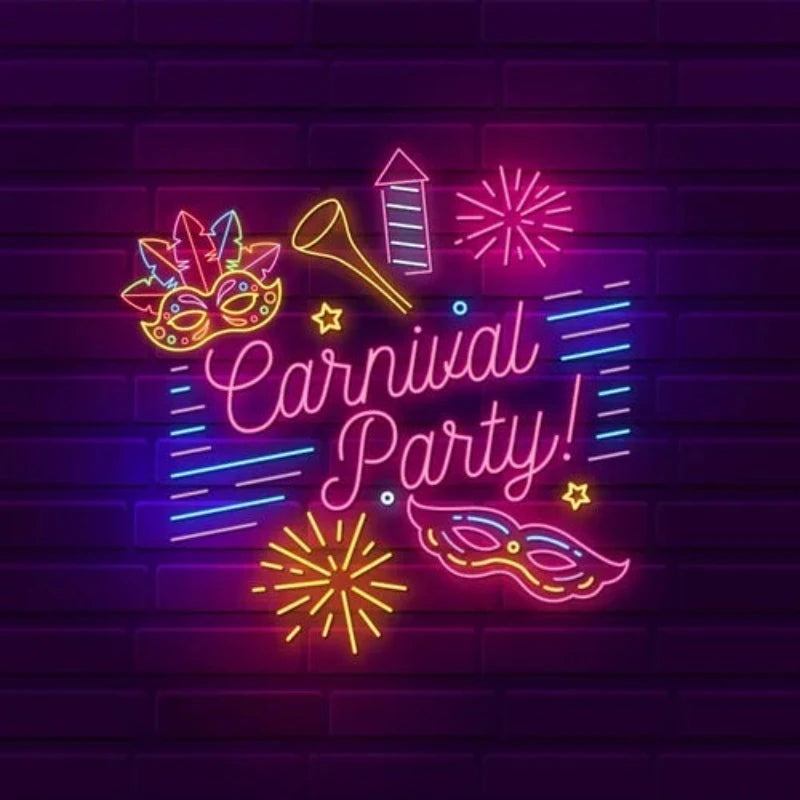 Carnival Party Neon Sign  Personalized Mirror S  