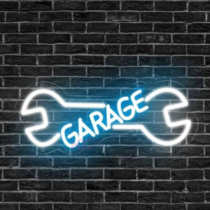 Illuminated Vigor Check Engine Neon Sign  Personalized Mirror Blue Garage(40x16)  