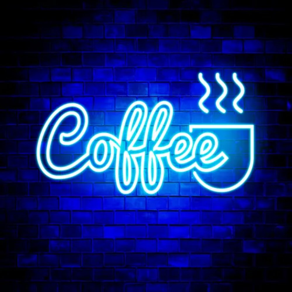 Hot Coffee Neon Sign  Personalized Mirror S  