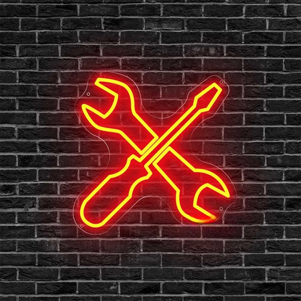 Craftsman Glow Neon Sign For Workshops And Garages  Personalized Mirror Red  