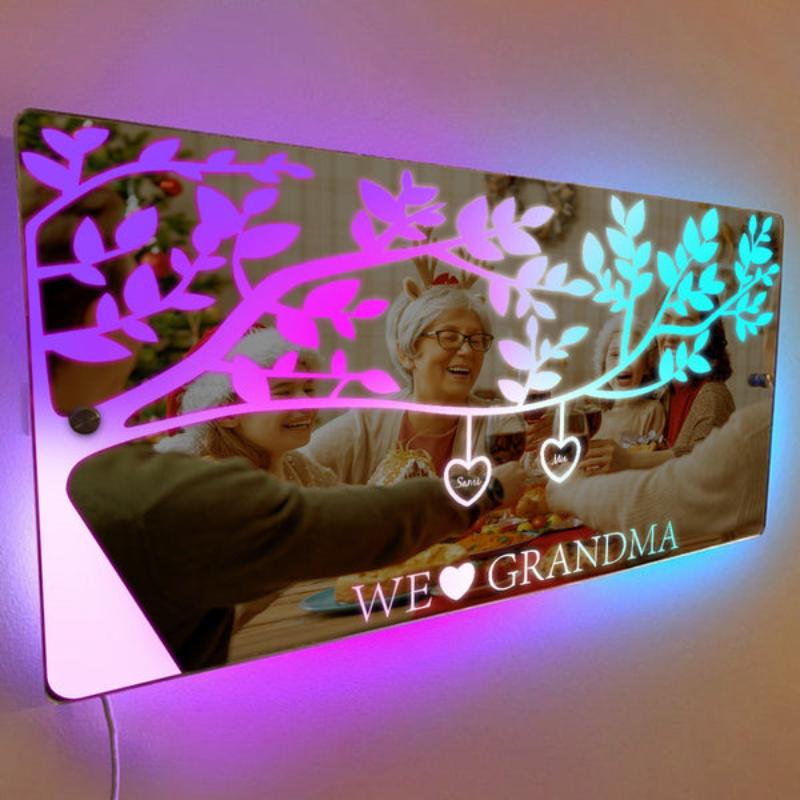 Custom Family Tree LED Mirror Light  Name Mirror   