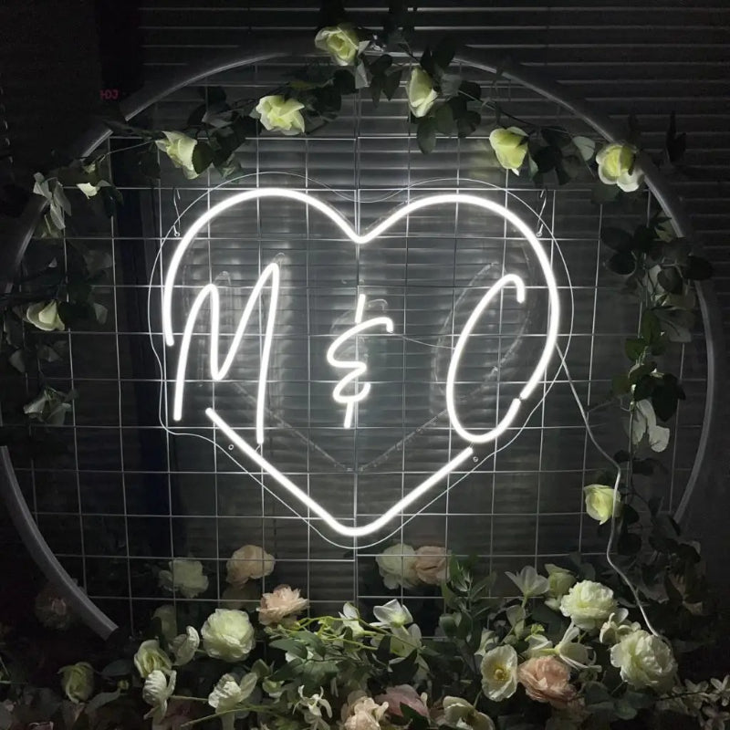 Custom Initial Neon Led Sign  Personalized Mirror   