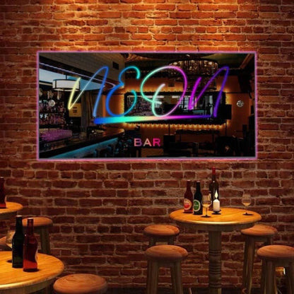 Custom LED Wall Hanging Neon Sign Light  Name Mirror   