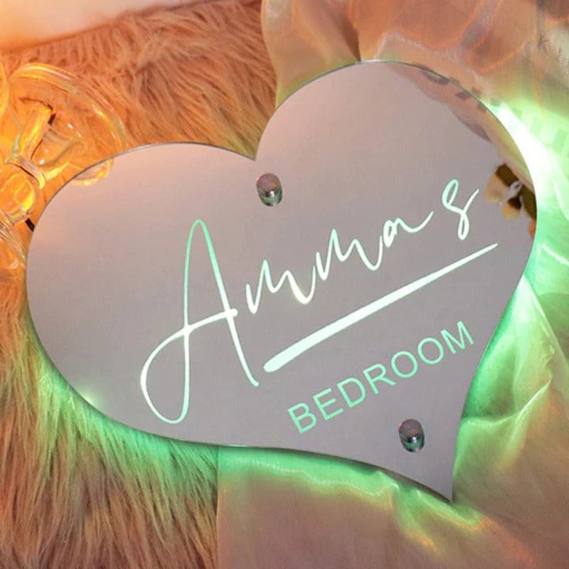 Custom Name Marquee Mirror Light  Name Mirror   