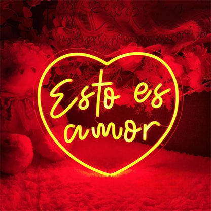 LA VIDA ES AHORA Luminous Neon LED Sign  Personalized Mirror Esto es Armor  