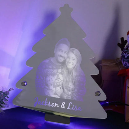 Custom Tree Frame Photo LED Mirror Light  Name Mirror   