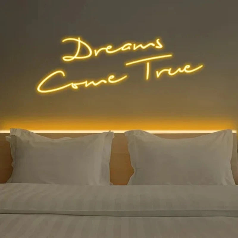 Dreams Come True Neon Sign  Personalized Mirror S  