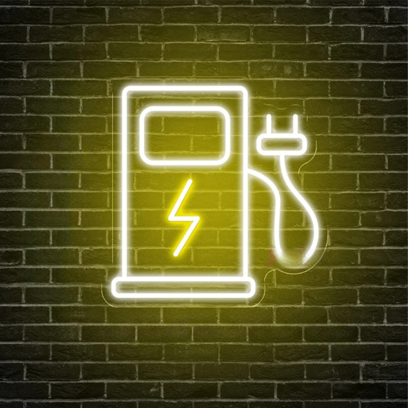 Electric Essence Fuel Pump LED Neon Sign  Personalized Mirror   