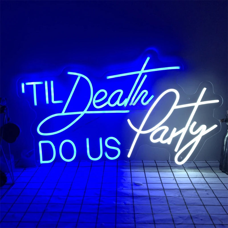 Electric Vibes Party Neon LED Sign  Personalized Mirror   