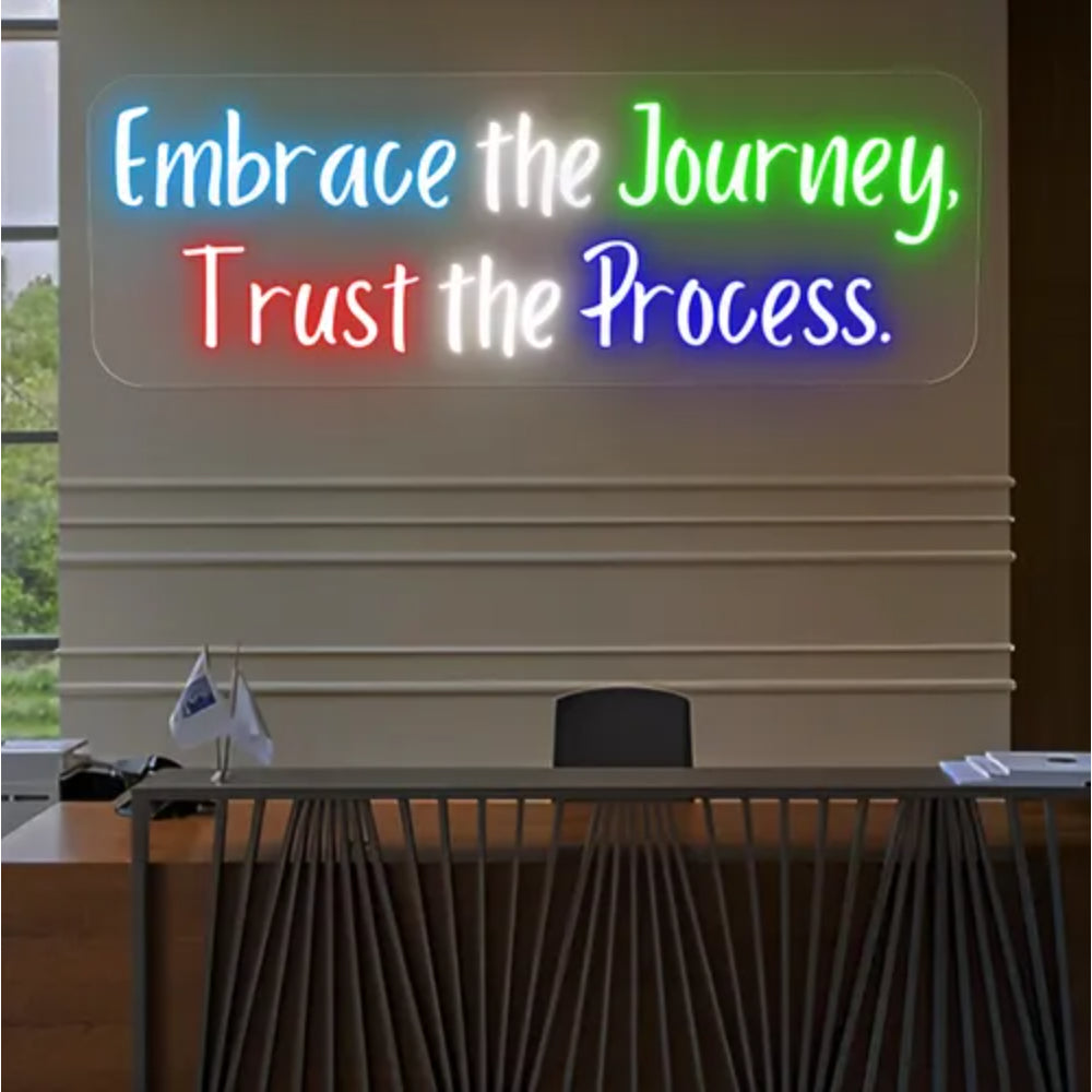 Embrace The Journey Neon Sign  Personalized Mirror S  