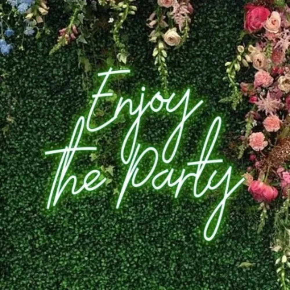 Enjoy The Party Neon Sign  Personalized Mirror S  