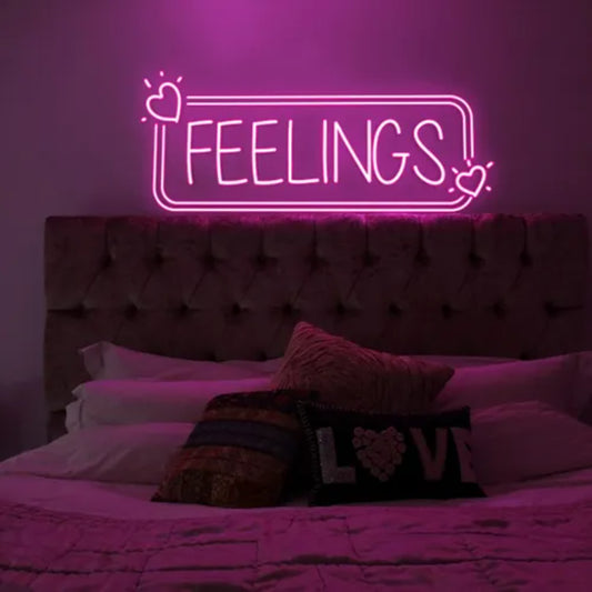 Feelings Neon Sign  Personalized Mirror S  