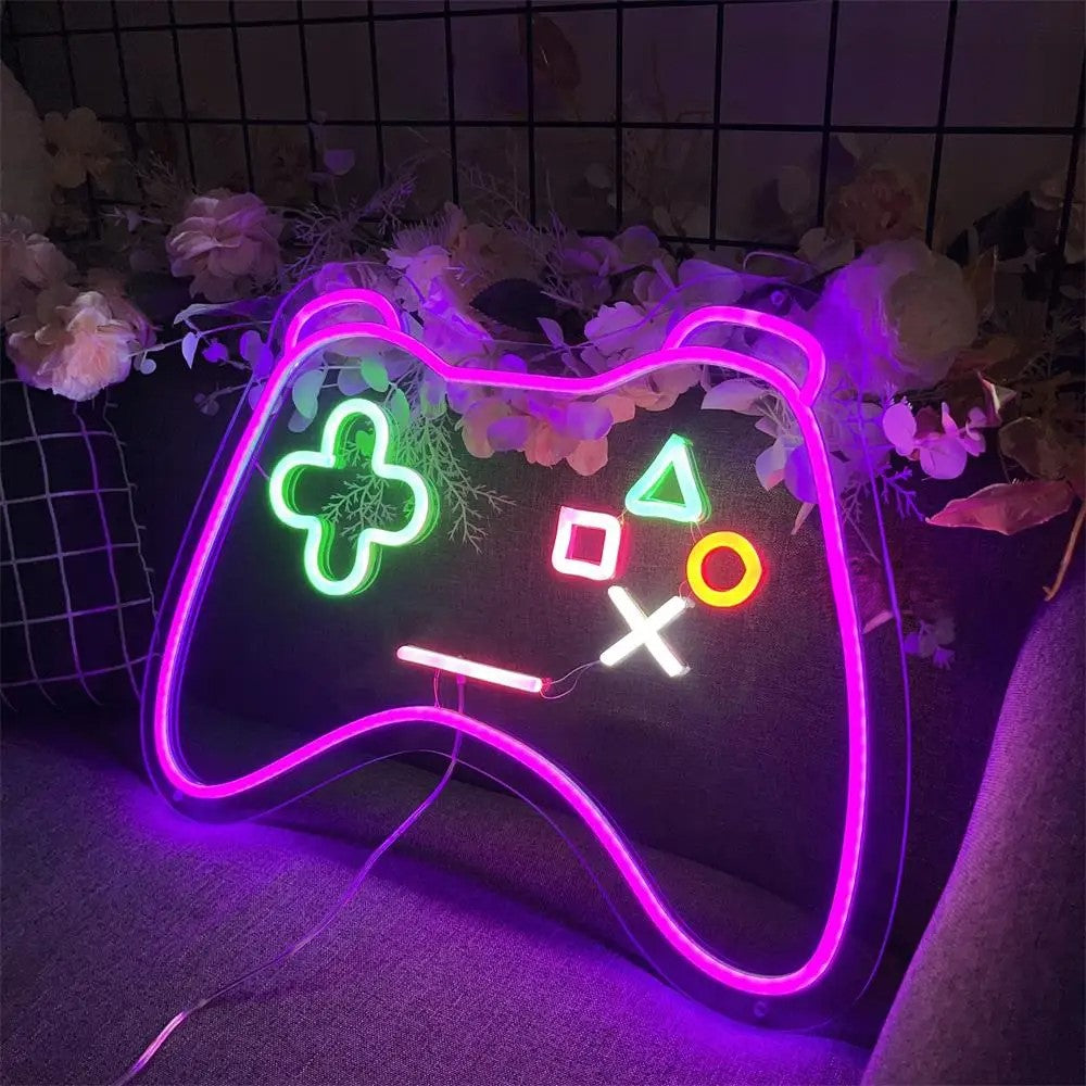 Gaming Room Neon Sign LED Lights  Personalized Mirror   