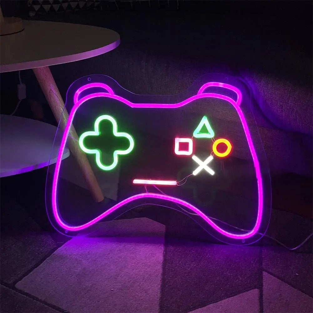 Gaming Room Neon Sign LED Lights  Personalized Mirror   