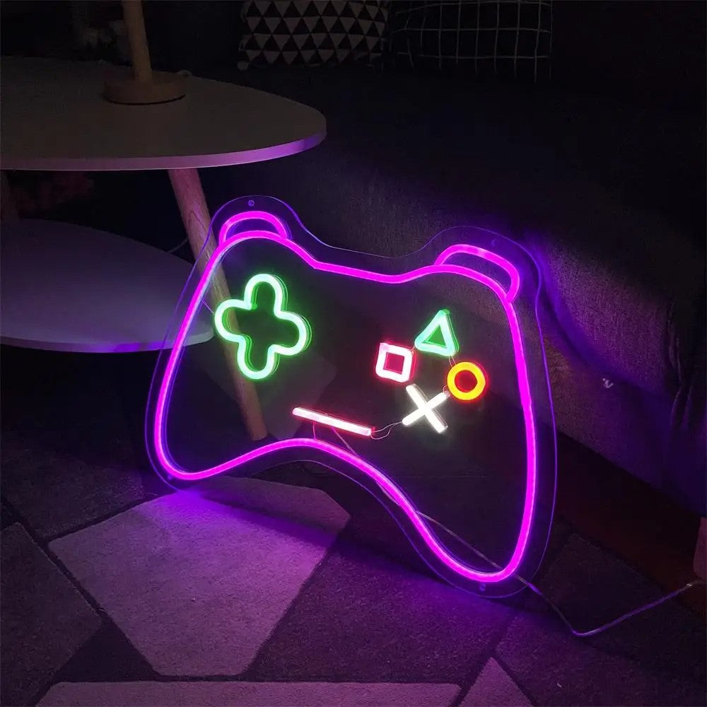 Gaming Room Neon Sign LED Lights  Personalized Mirror   