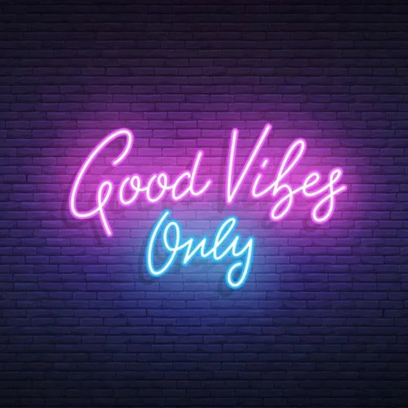 Good Vibes Only Neon Sign  Personalized Mirror S  