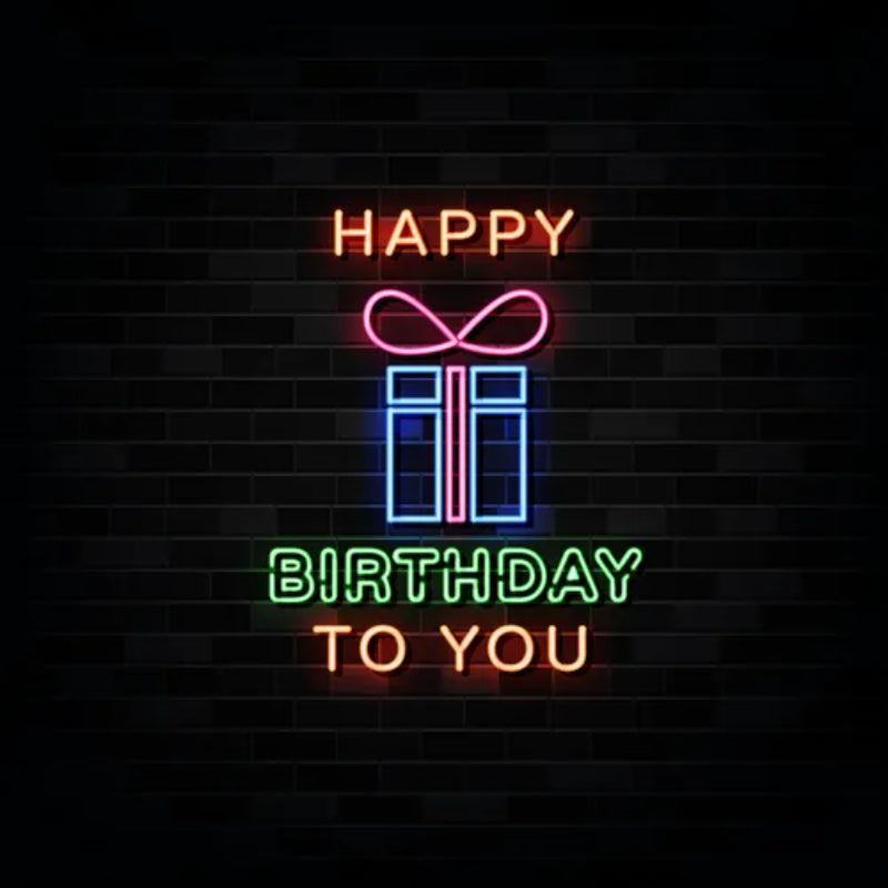 Happy Birthday Gift Neon Sign  Personalized Mirror S  