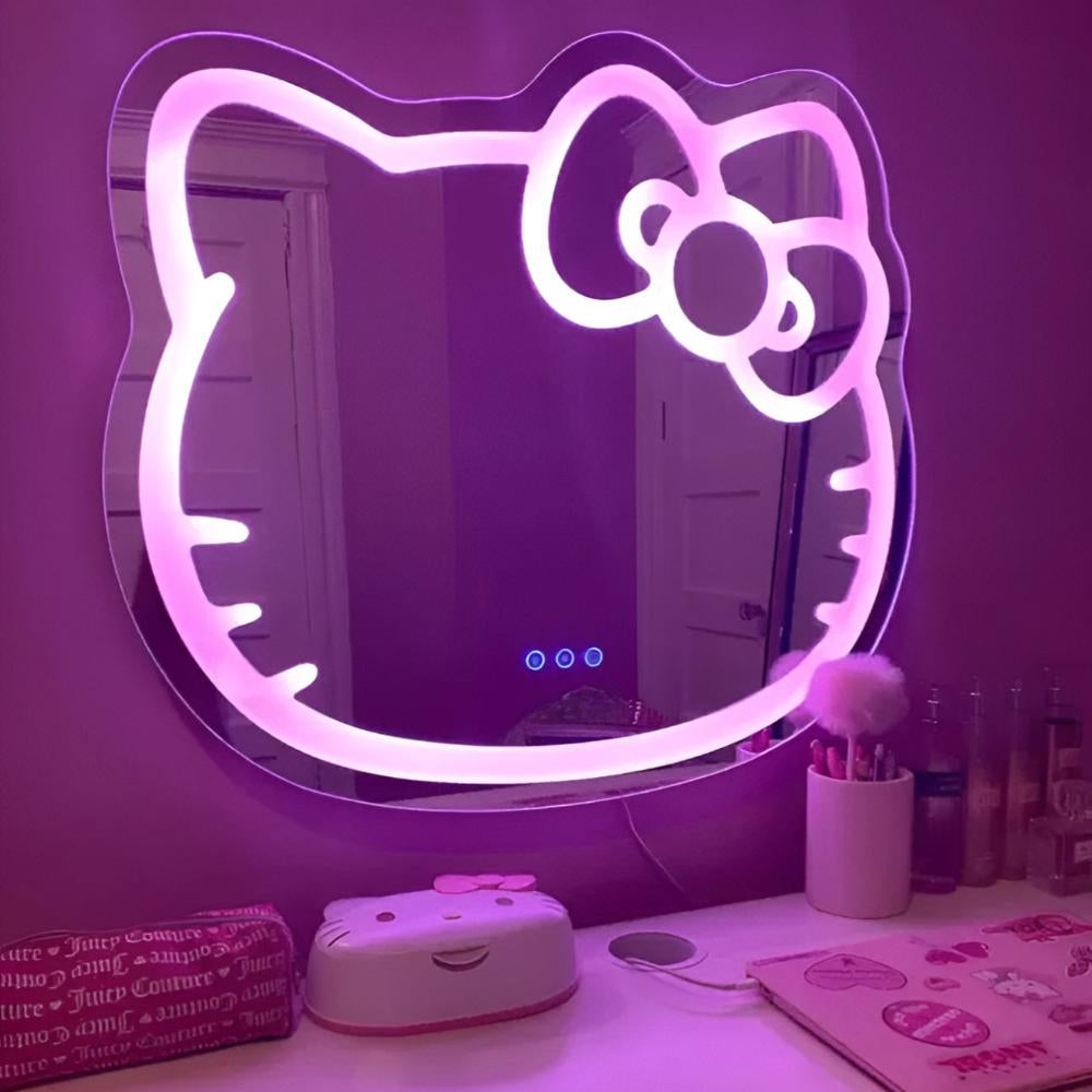 Hello Kitty LED Vanity Mirror With Adjustable Lighting Personalized Mirror