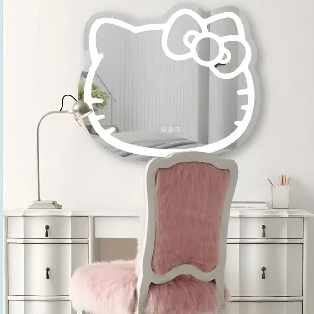 Hello Kitty LED Vanity Mirror With Adjustable Lighting Personalized Mirror