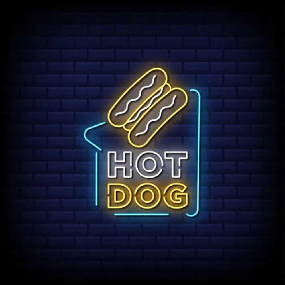 Hot Dog Neon Sign  Personalized Mirror S  