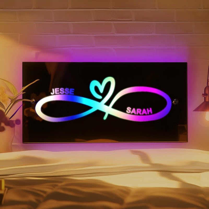 Personalized Infinity Custom LED Light Mirror  Name Mirror   