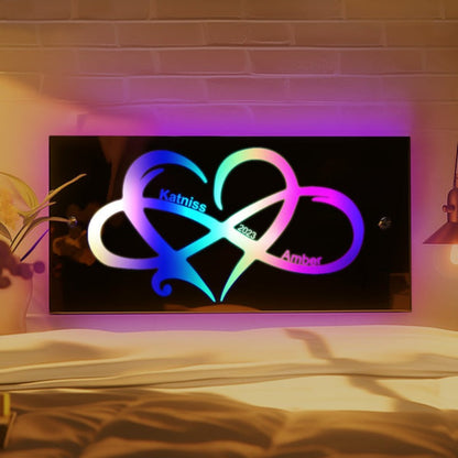 Infinity Themed Custom LED Light Mirror  Name Mirror   