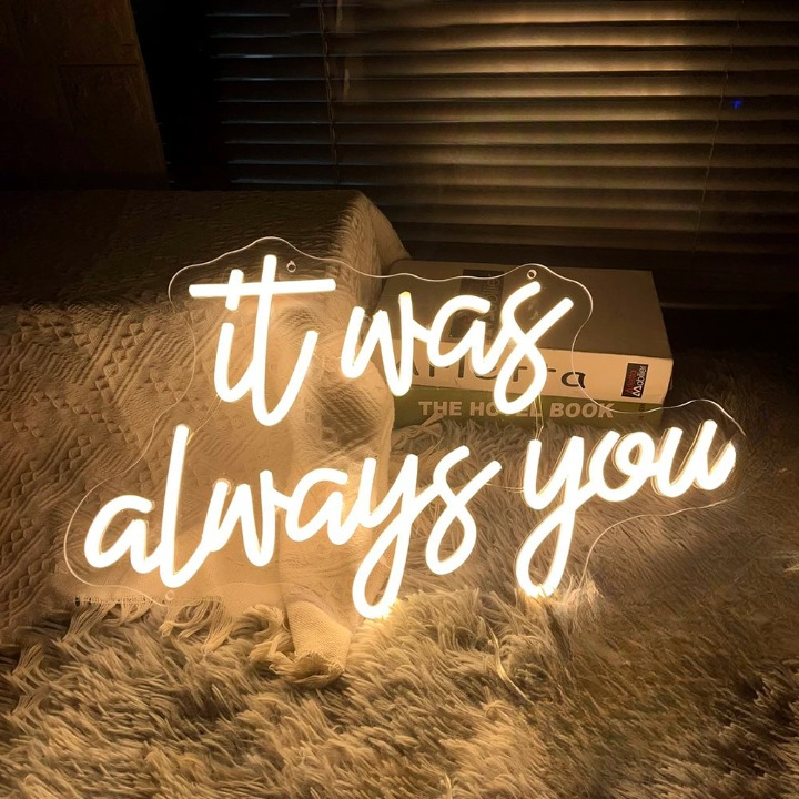 Timeless Message It Was Always You Illuminated Sign  Personalized Mirror 50x29  