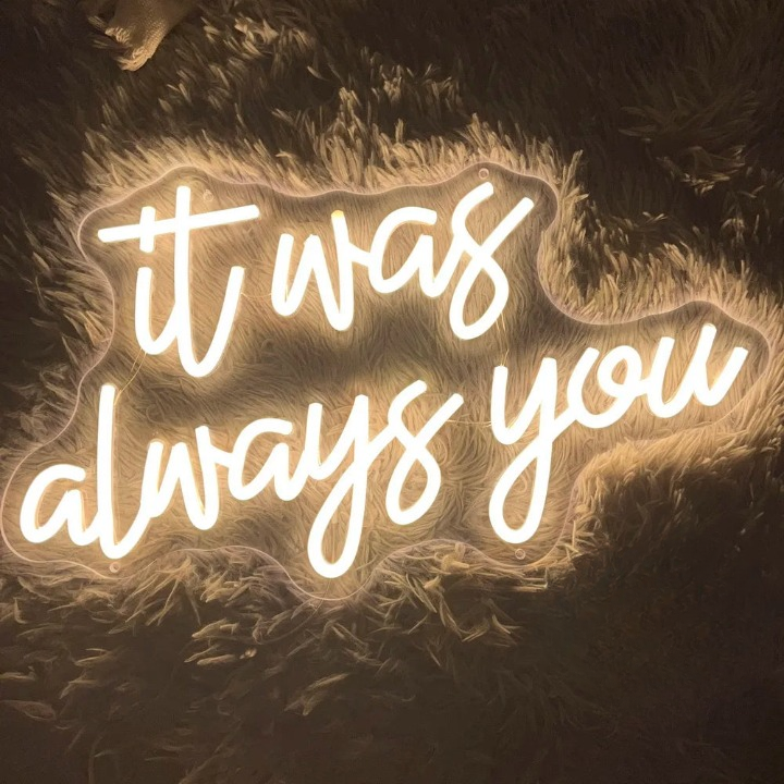 Timeless Message It Was Always You Illuminated Sign  Personalized Mirror 40x23  