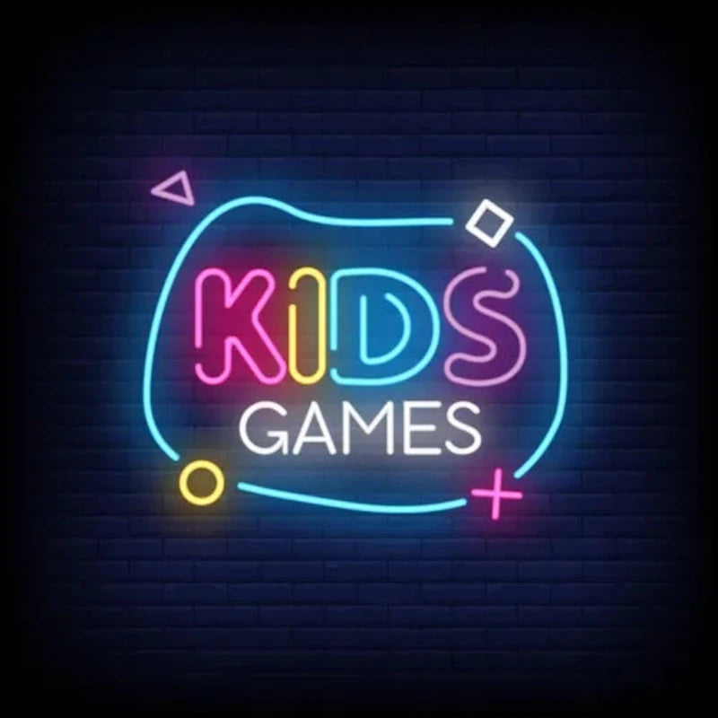 Kids Games Neon Sign  Personalized Mirror S  