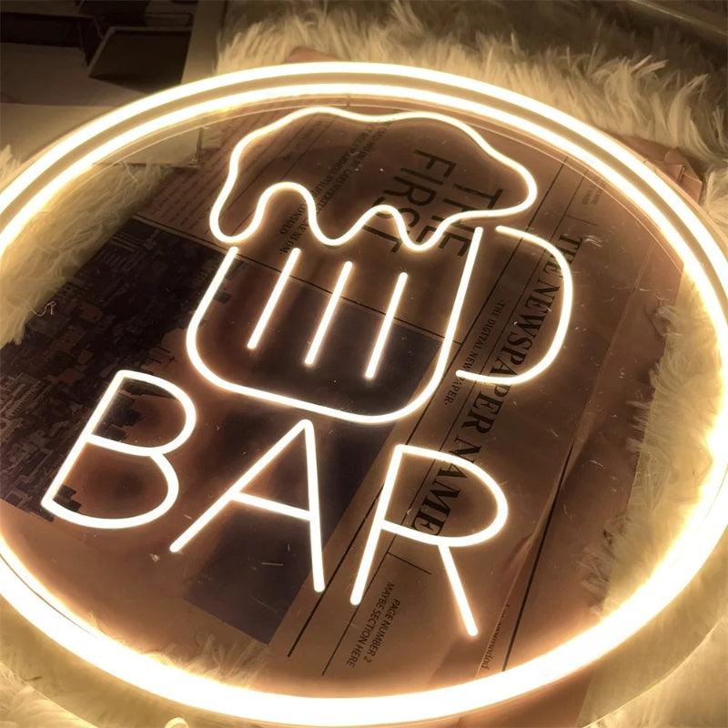 Kitchen Neon Led Sign  Personalized Mirror   