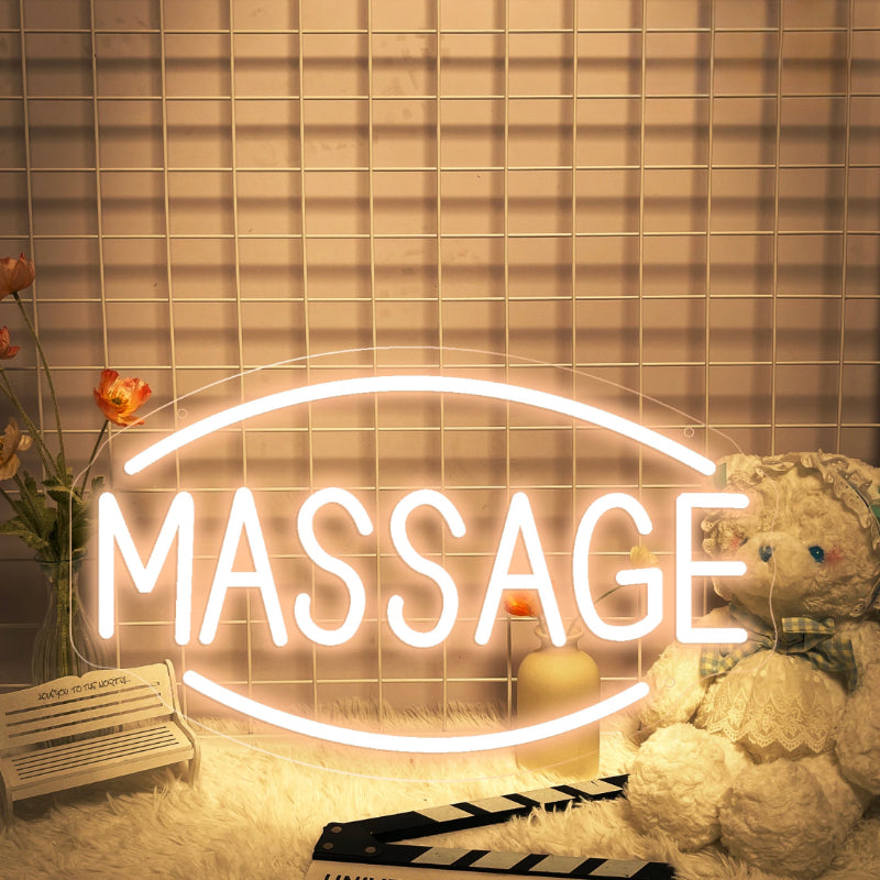 LED Light Massage Neon Sign  Personalized Mirror Yellow 40X24.5 CM 