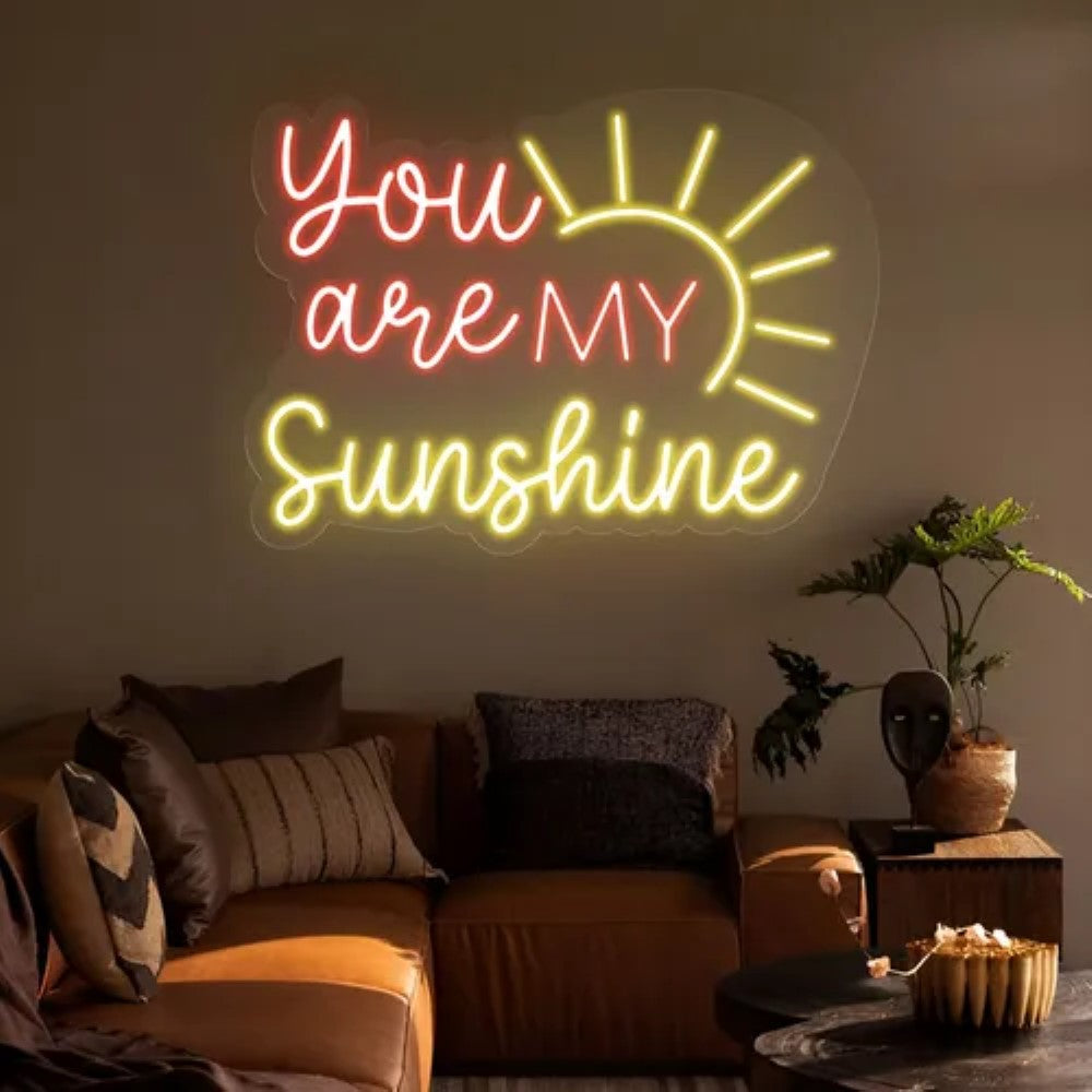 LED Neon Art Sign You Are My Sunshine  Personalized Mirror S  