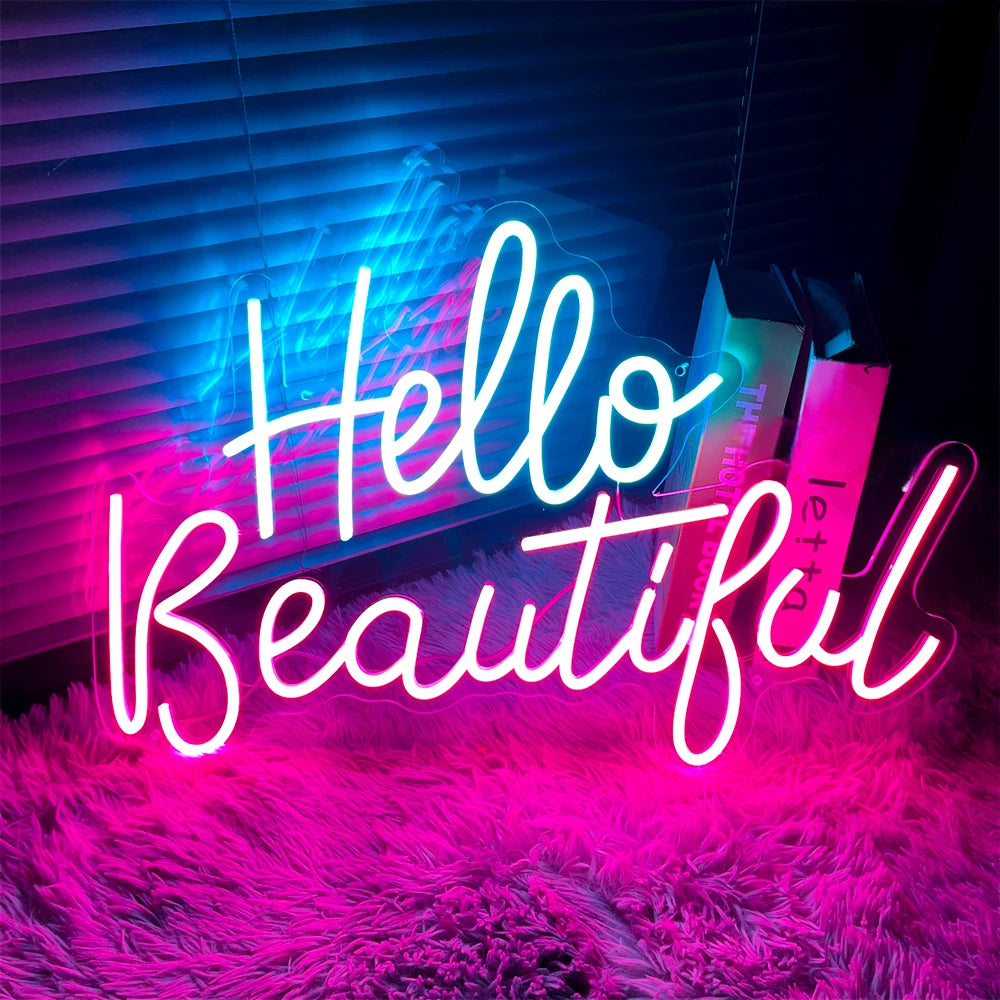 LED Neon Sign For Room Decor  Personalized Mirror   