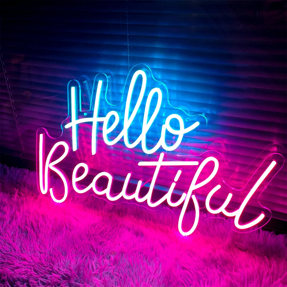 LED Neon Sign For Room Decor  Personalized Mirror   