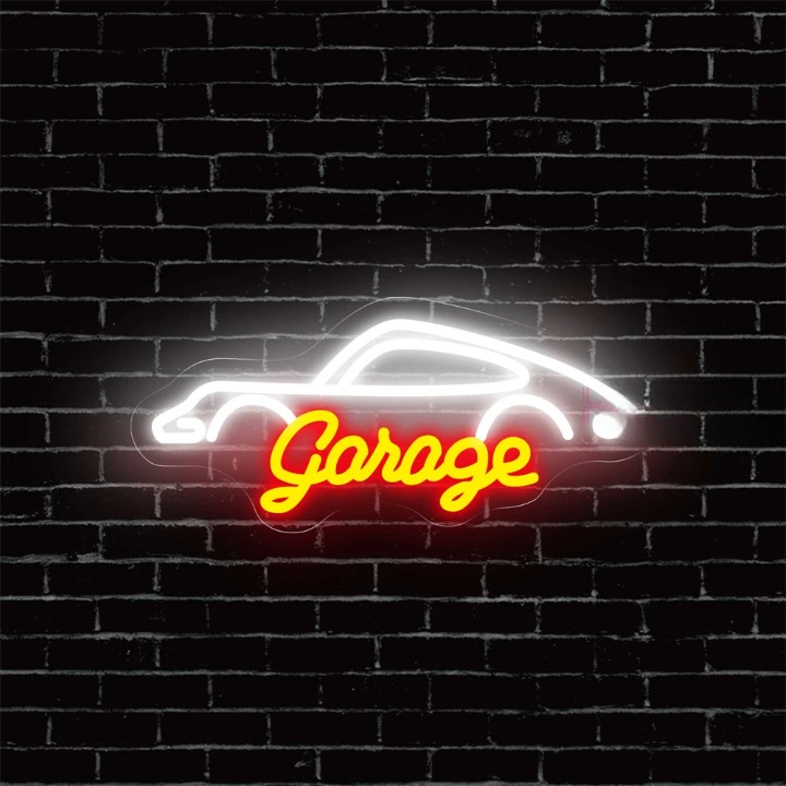 Lustrous Auto Essence Garage Neon Sign  Personalized Mirror Orange 40x18 