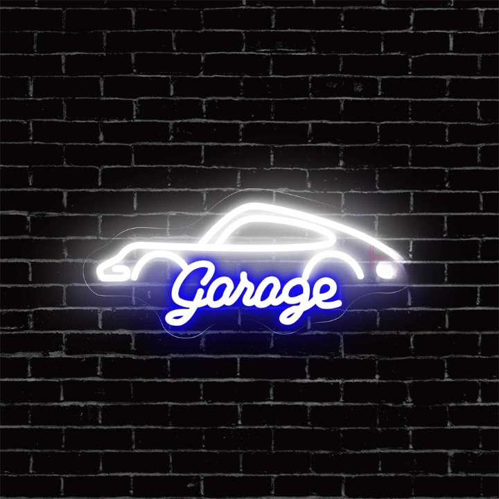 Lustrous Auto Essence Garage Neon Sign  Personalized Mirror Purple 40x18 